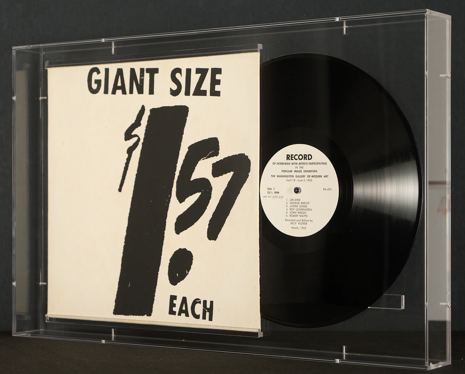 Giant Size record in acrylic display case